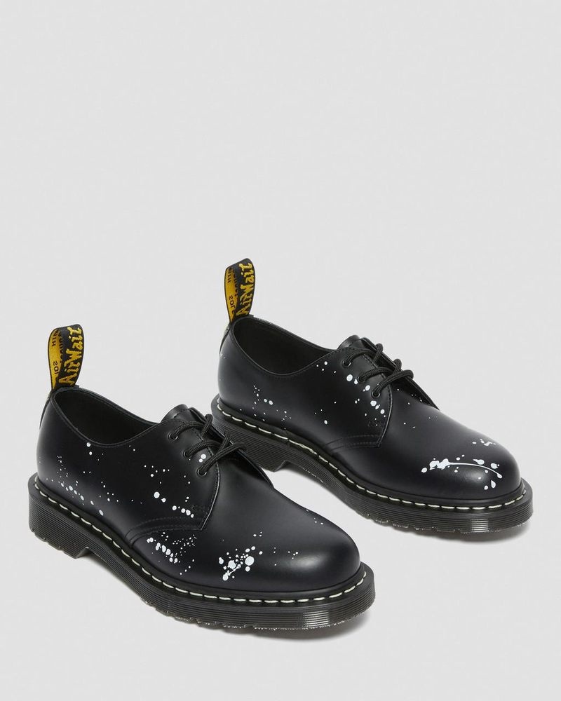 Zapatos Dr Martens 1461 Neighborhood Smooth Cuero Oxford Shoes (Smooth Cuero) Negras | AJ66-F6CQ