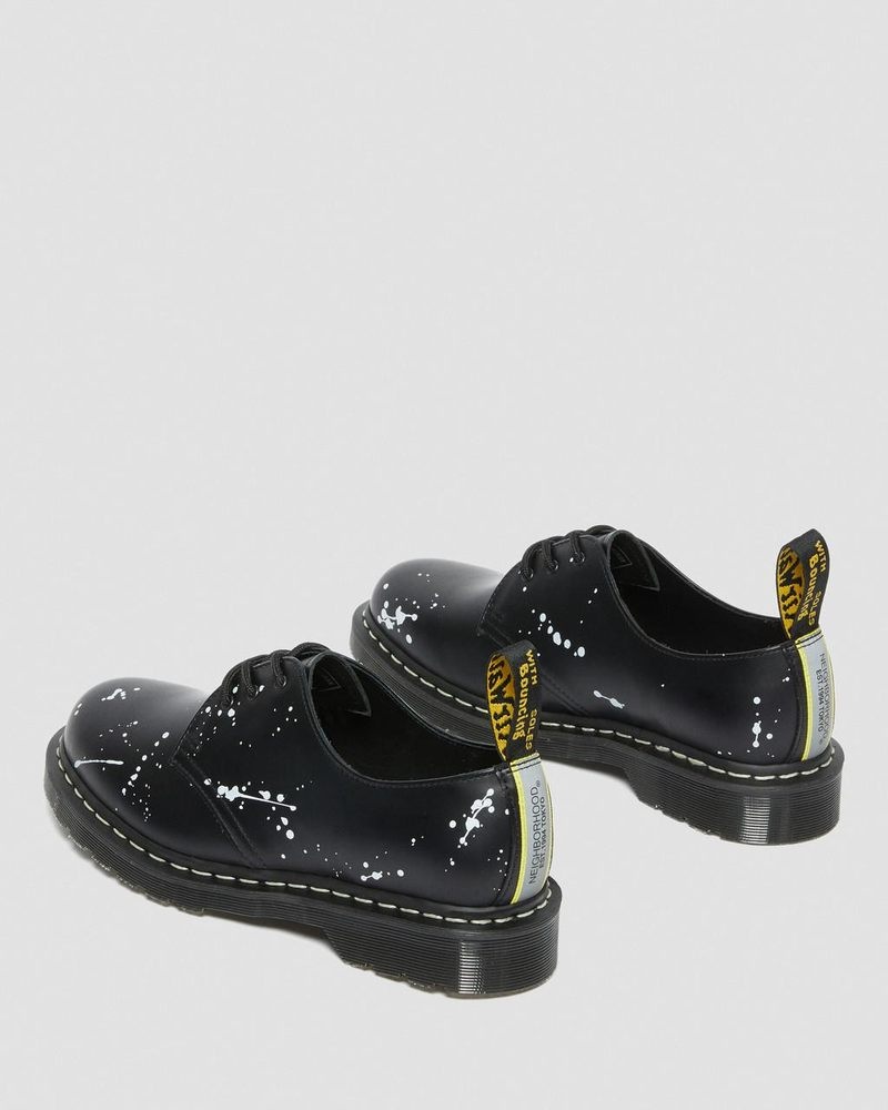 Zapatos Dr Martens 1461 Neighborhood Smooth Cuero Oxford Shoes (Smooth Cuero) Negras | AJ66-F6CQ