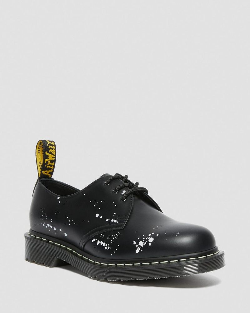 Zapatos Dr Martens 1461 Neighborhood Smooth Cuero Oxford Shoes (Smooth Cuero) Negras | AJ66-F6CQ