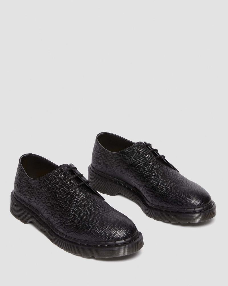 Zapatos Dr Martens 1461 Pebble Grain Cuero Oxford Shoes (Atlas Pebble Grain) Negras | AE66-O6JT