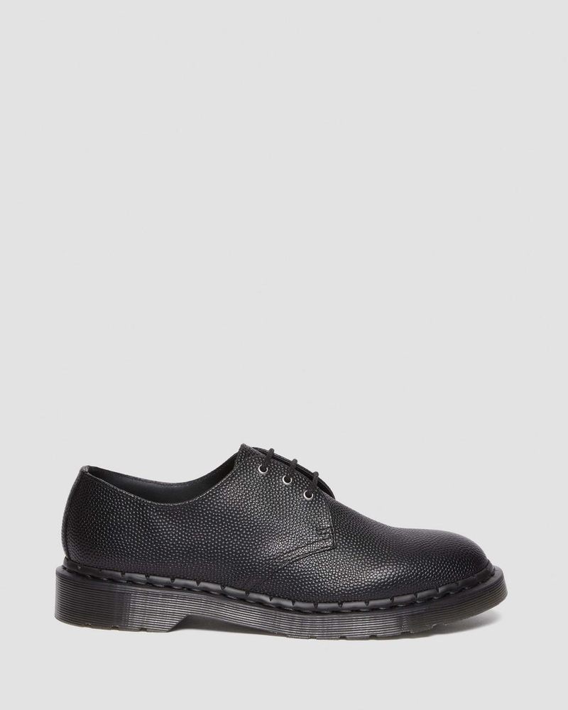 Zapatos Dr Martens 1461 Pebble Grain Cuero Oxford Shoes (Atlas Pebble Grain) Negras | AE66-O6JT