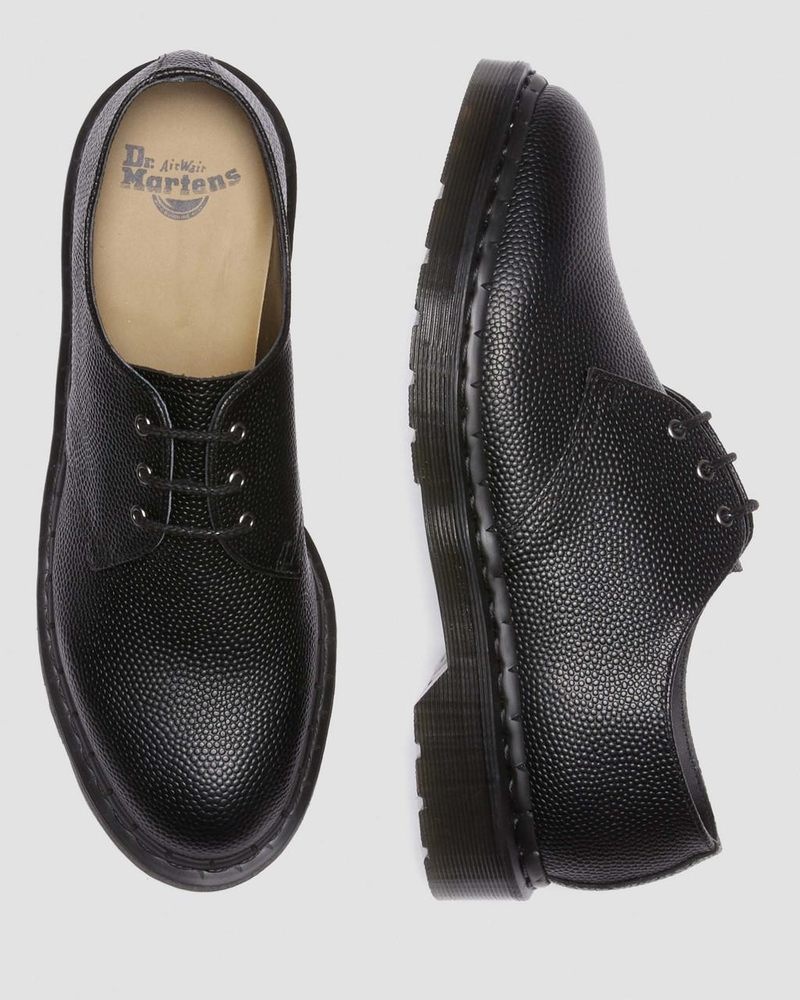 Zapatos Dr Martens 1461 Pebble Grain Cuero Oxford Shoes (Atlas Pebble Grain) Negras | AE66-O6JT