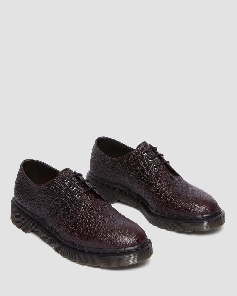 Zapatos Dr Martens 1461 Pebble Grain Cuero Oxford Shoes (Atlas Pebble Grain) Oxblood | LC98-Q4EA