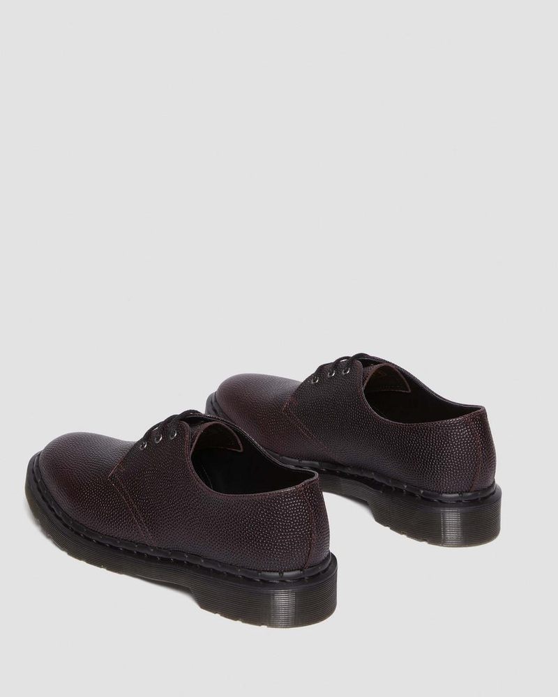 Zapatos Dr Martens 1461 Pebble Grain Cuero Oxford Shoes (Atlas Pebble Grain) Oxblood | LC98-Q4EA