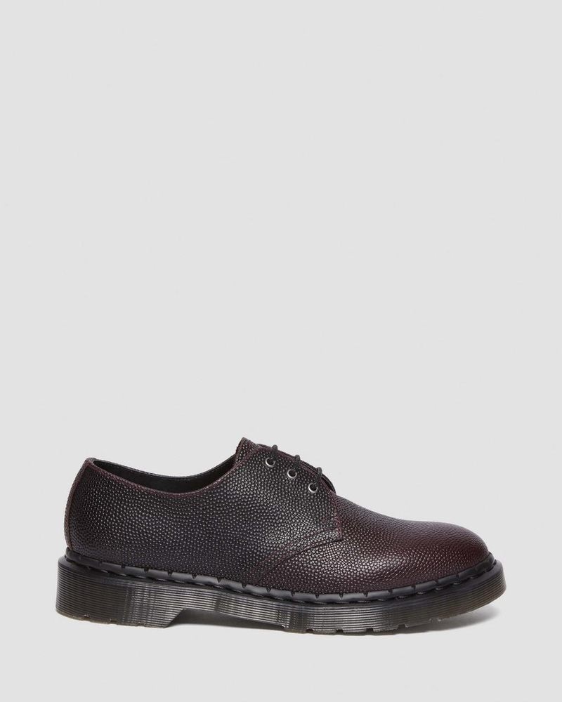 Zapatos Dr Martens 1461 Pebble Grain Cuero Oxford Shoes (Atlas Pebble Grain) Oxblood | LC98-Q4EA