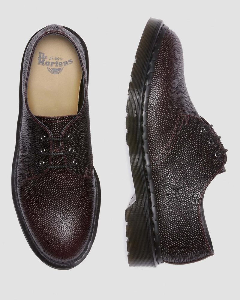 Zapatos Dr Martens 1461 Pebble Grain Cuero Oxford Shoes (Atlas Pebble Grain) Oxblood | LC98-Q4EA