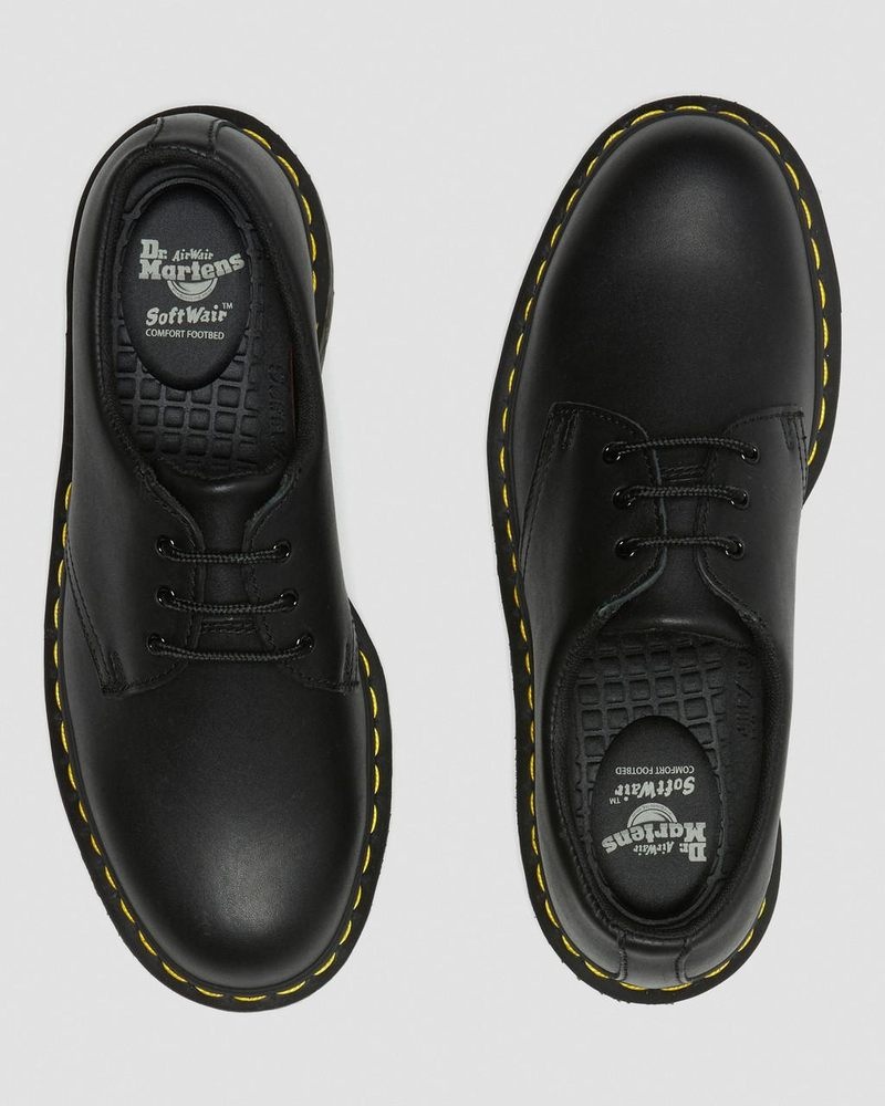 Zapatos Dr Martens 1461 Slip Resistant Cuero Oxford Shoes (Industrial Full Grain) Negras | PE83-D5JB