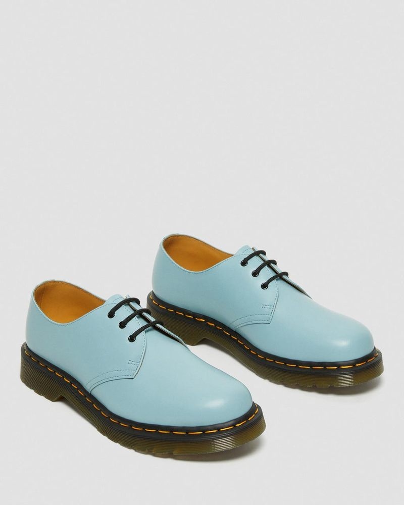 Zapatos Dr Martens 1461 Smooth Cuero Oxford Shoes (Smooth Cuero) Azules | XE73-K9ZO