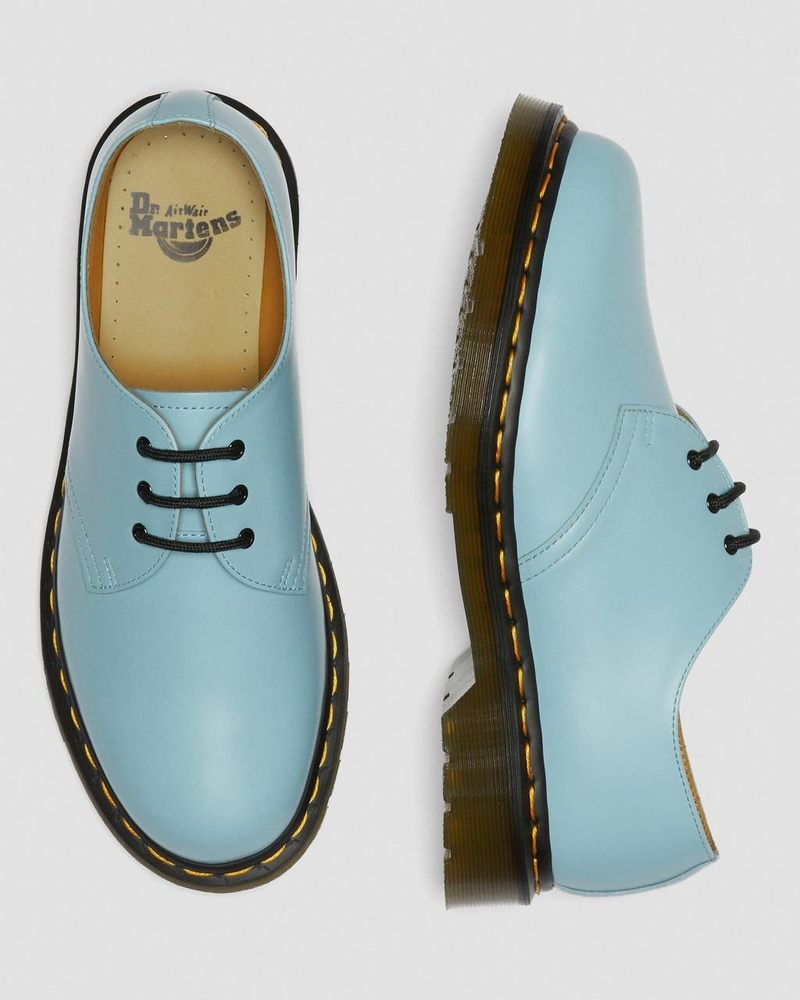 Zapatos Dr Martens 1461 Smooth Cuero Oxford Shoes (Smooth Cuero) Azules | XE73-K9ZO