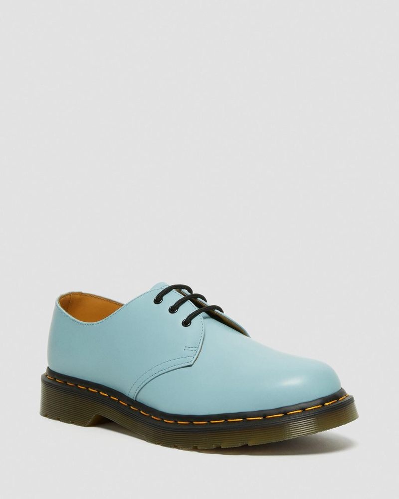 Zapatos Dr Martens 1461 Smooth Cuero Oxford Shoes (Smooth Cuero) Azules | XE73-K9ZO