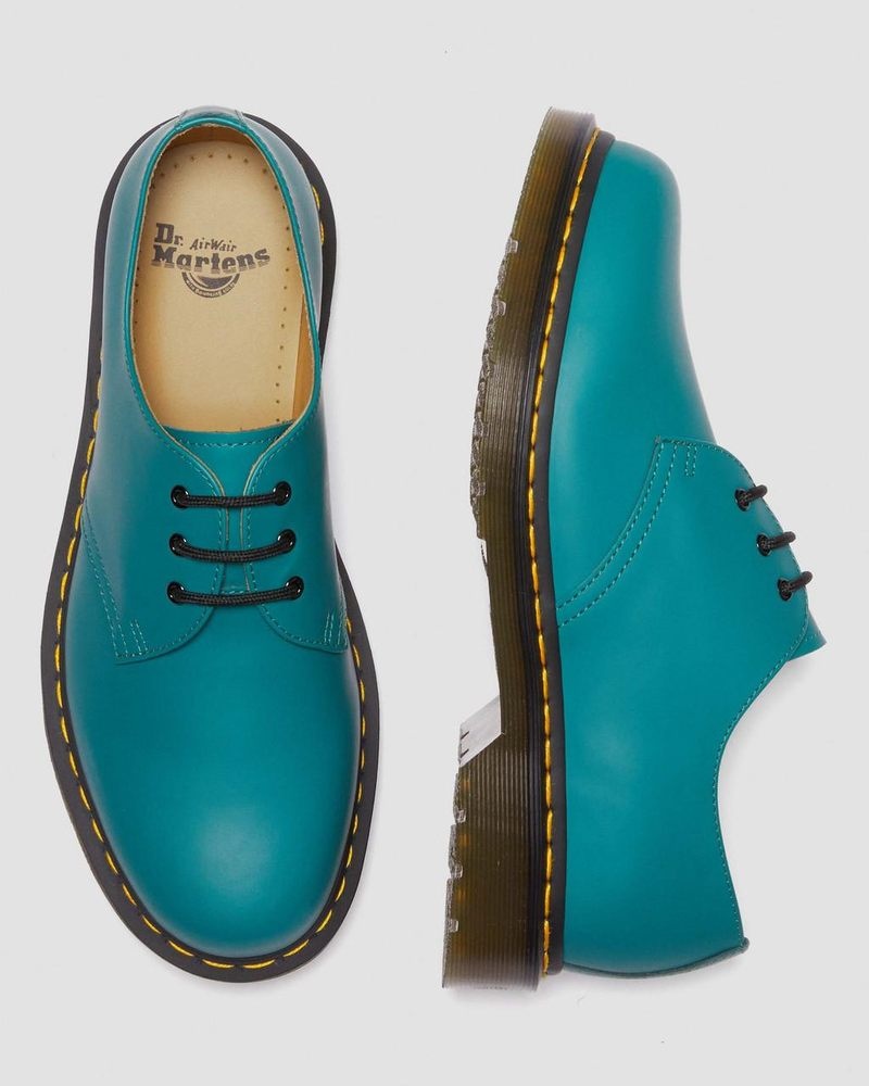 Zapatos Dr Martens 1461 Smooth Cuero Oxford Shoes (Smooth Cuero) Verde | ET36-W5BX