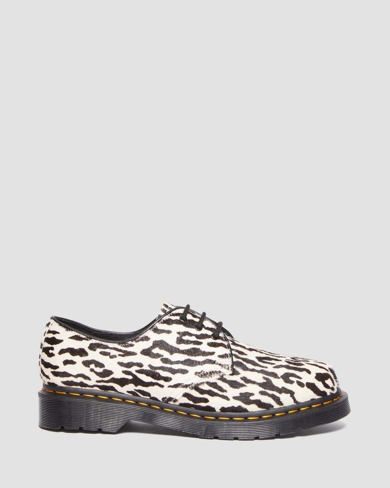 Zapatos Dr Martens 1461 Wacko Maria Hair-On Oxford Shoes (Hair On) Black/White | BM59-L0GF