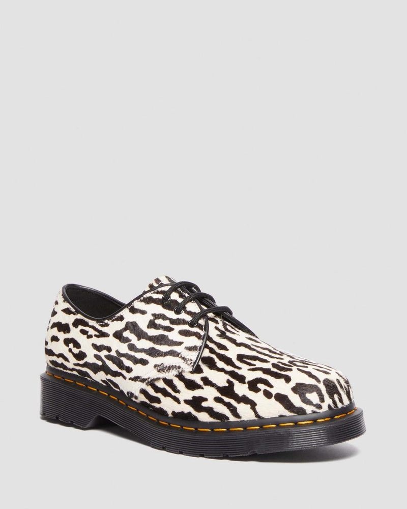 Zapatos Dr Martens 1461 Wacko Maria Hair-On Oxford Shoes (Hair On) Black/White | BM59-L0GF