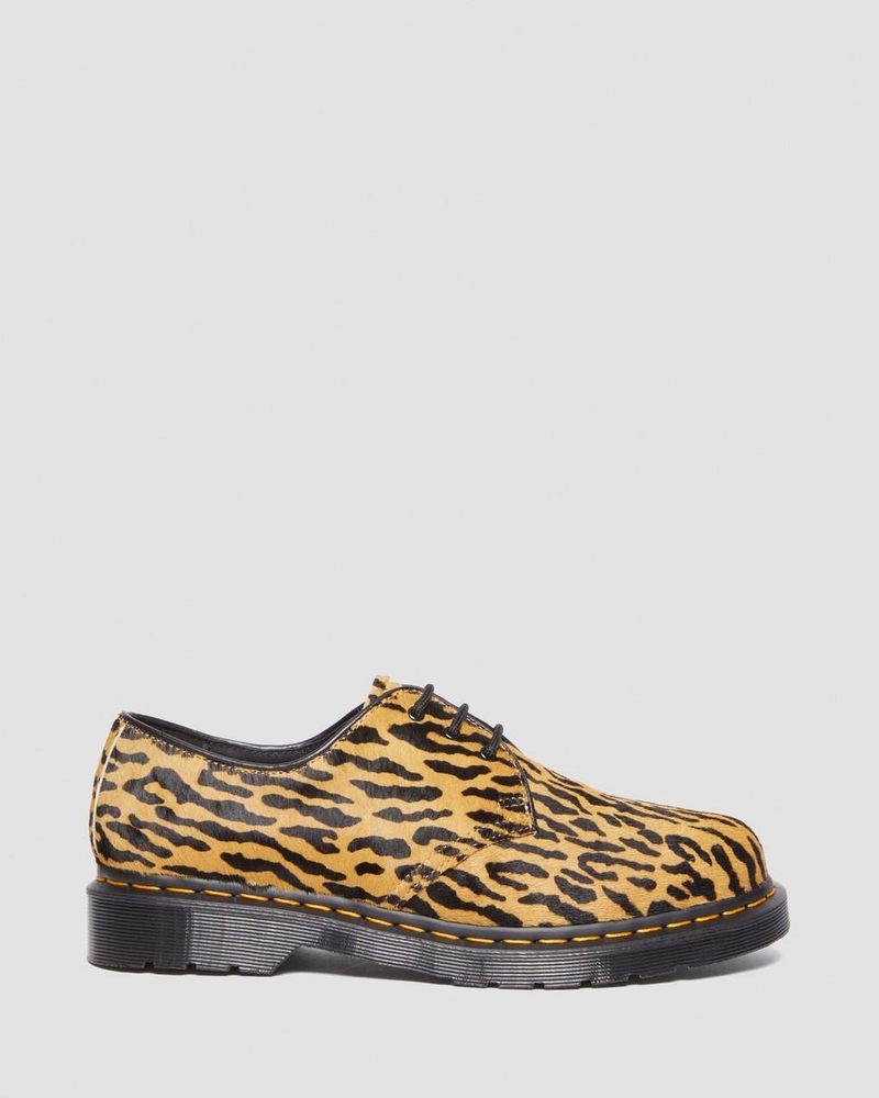 Zapatos Dr Martens 1461 Wacko Maria Hair-On Oxford Shoes (Hair On) Black/Tan | OP06-T1OC