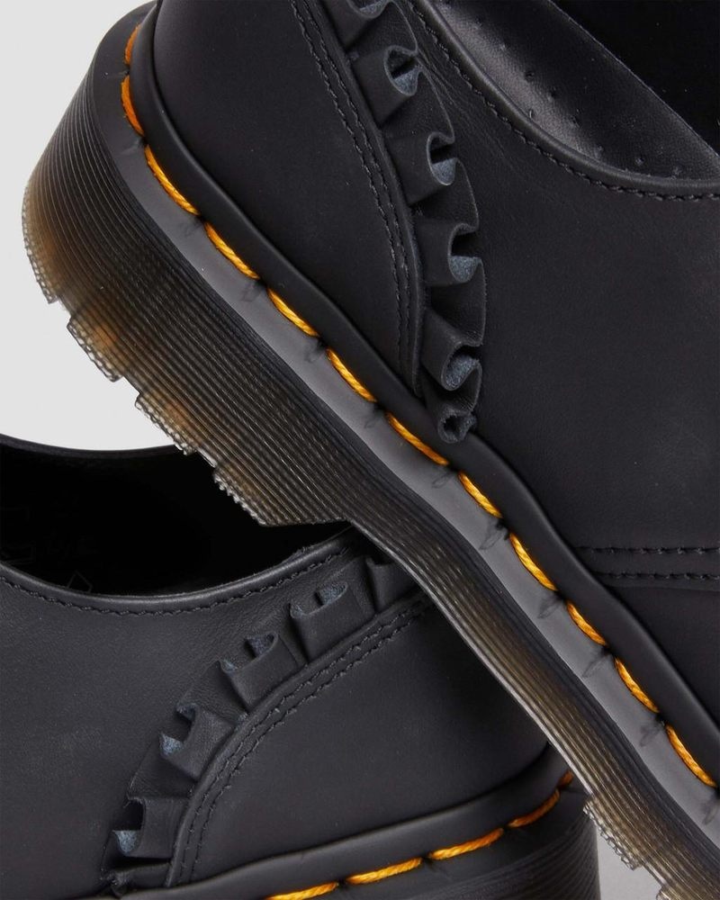 Zapatos Dr Martens 1461 - Frill Nappa Cuero Oxford Shoes (Nappa Cuero) Negras | XQ91-T4OZ