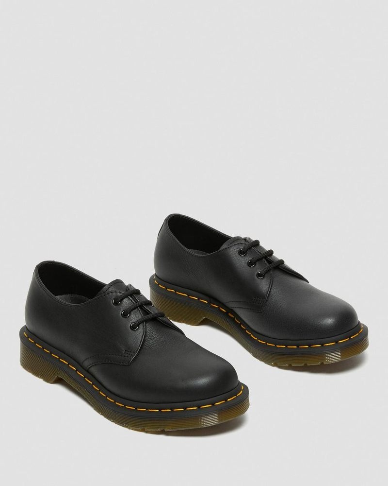 Zapatos Dr Martens 1461 - Virginia Cuero Oxford Shoes (Virginia) Negras | PN77-J5RB