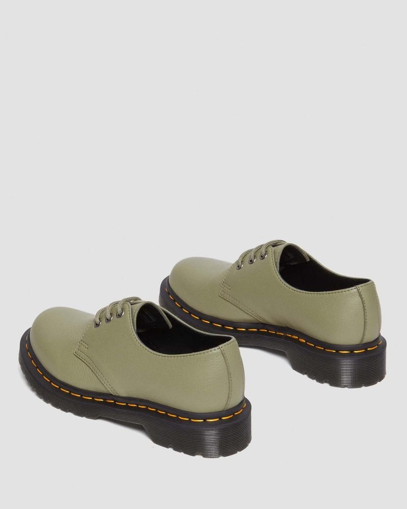 Zapatos Dr Martens 1461 - Virginia Cuero Oxford Shoes (Virginia) Verde Oliva | AM41-W5SI