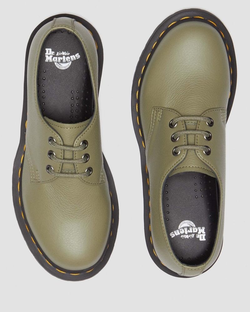 Zapatos Dr Martens 1461 - Virginia Cuero Oxford Shoes (Virginia) Verde Oliva | AM41-W5SI