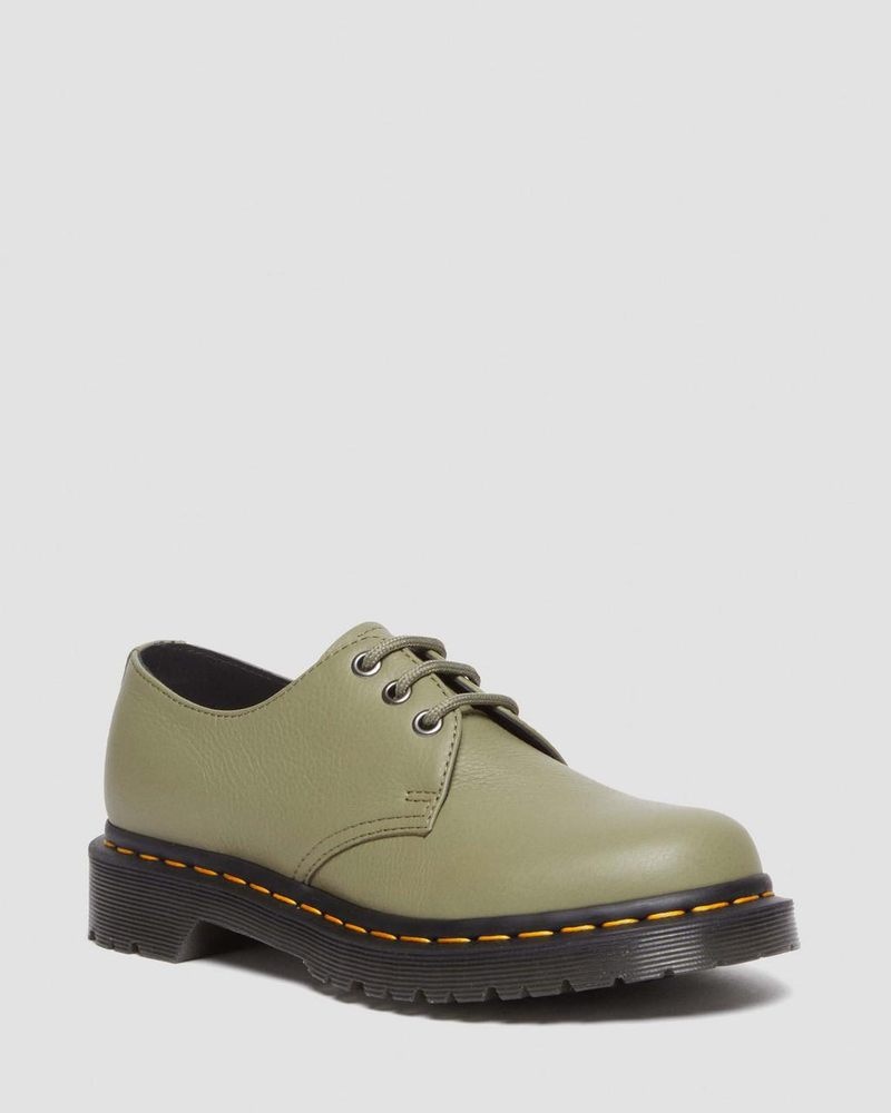 Zapatos Dr Martens 1461 - Virginia Cuero Oxford Shoes (Virginia) Verde Oliva | AM41-W5SI