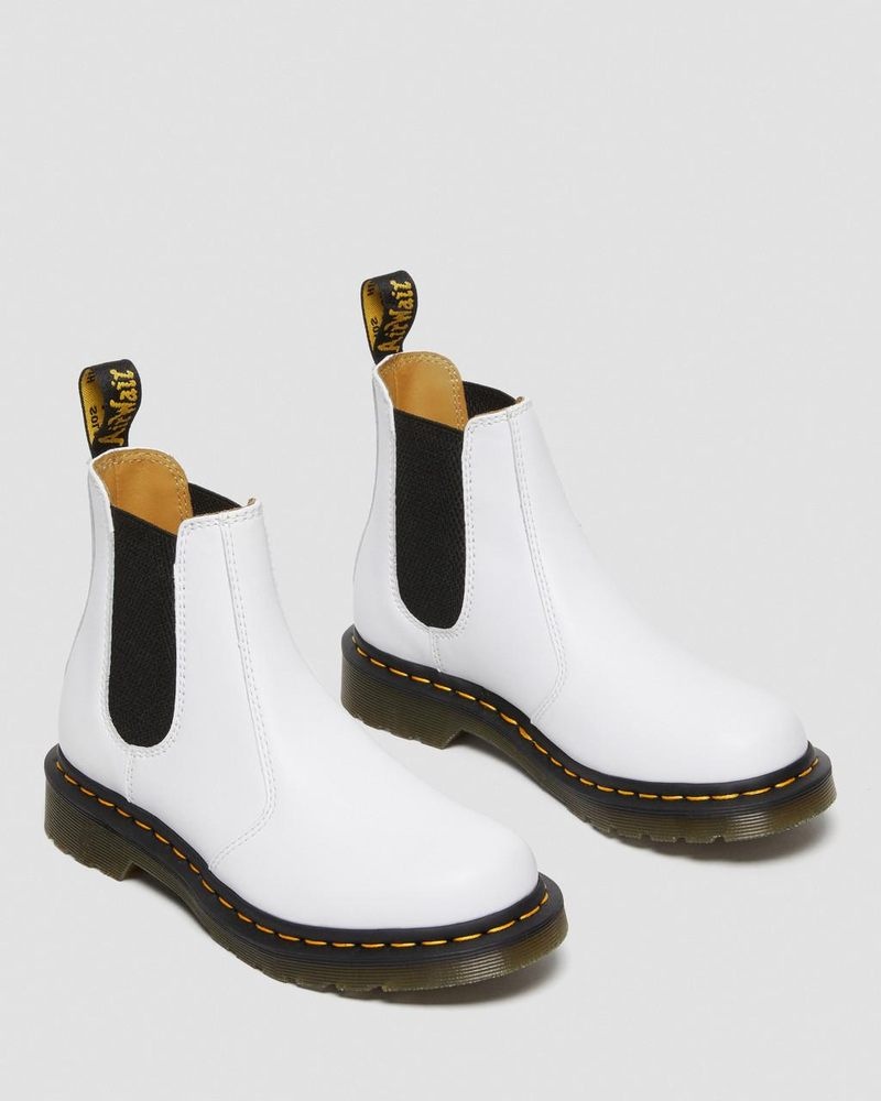 Zapatos Dr Martens 2976 Softy T Cuero Chelsea Boots (Softy T) Blancas | MH06-H7FT