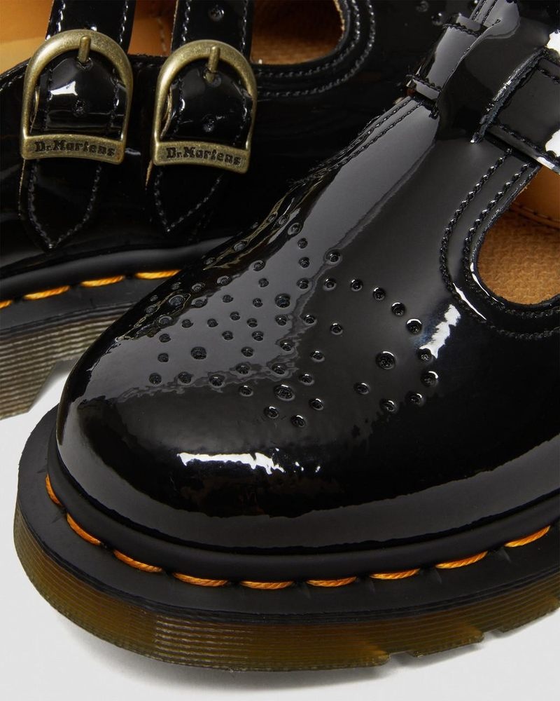 Zapatos Dr Martens 8065 Charol Cuero Mary Jane Shoes (Charol Cuero) Negras | EG28-E6MI