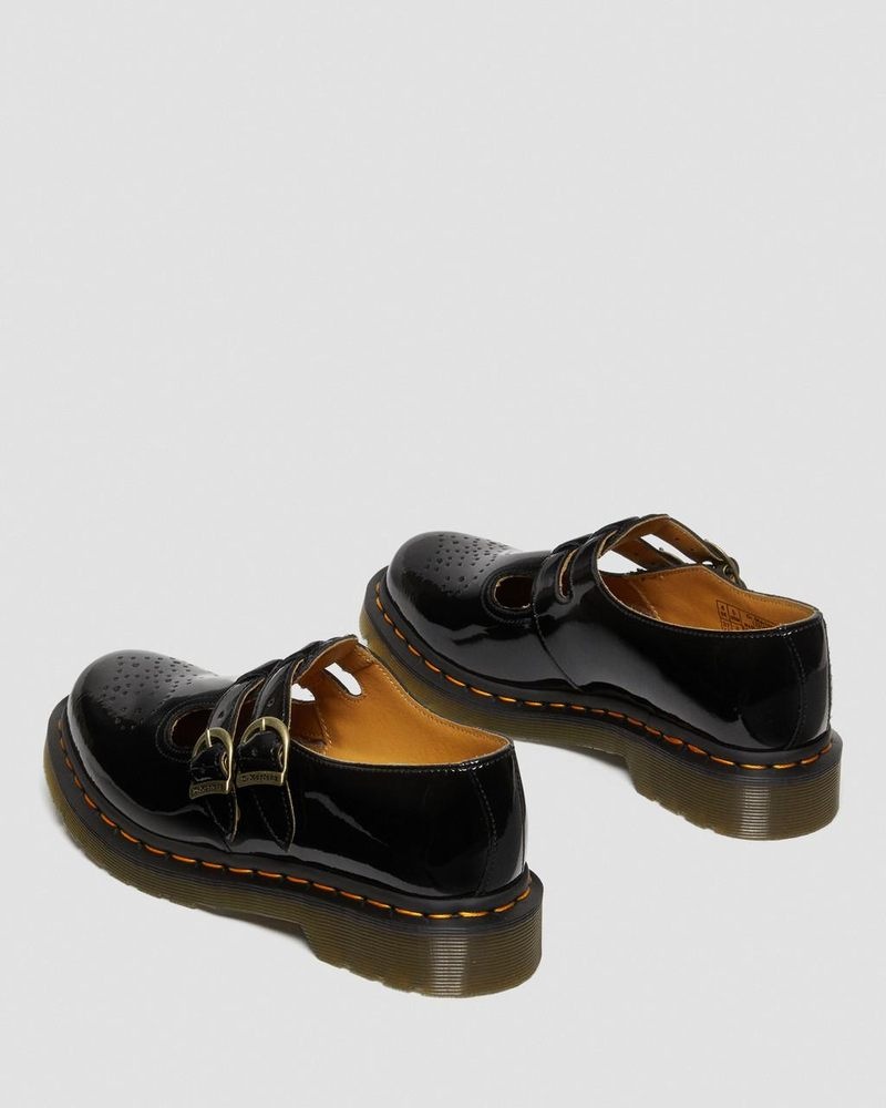 Zapatos Dr Martens 8065 Charol Cuero Mary Jane Shoes (Charol Cuero) Negras | EG28-E6MI