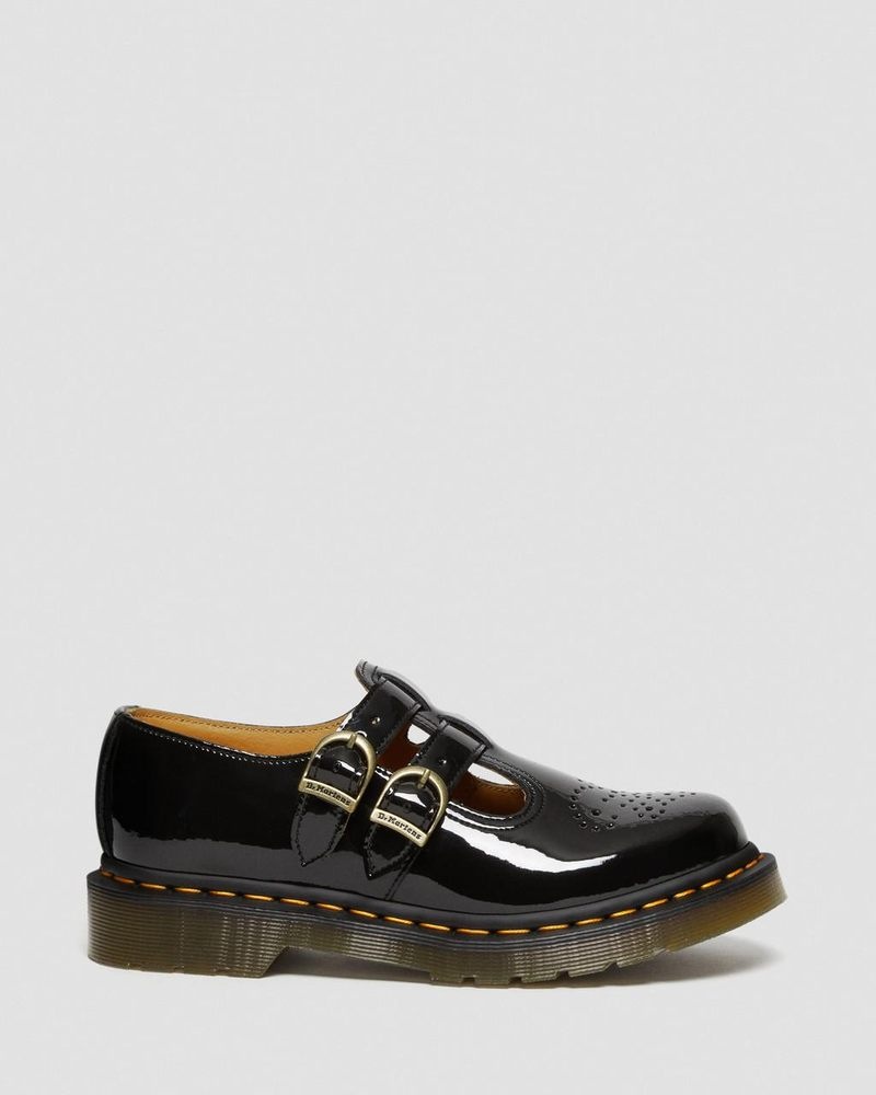 Zapatos Dr Martens 8065 Charol Cuero Mary Jane Shoes (Charol Cuero) Negras | EG28-E6MI