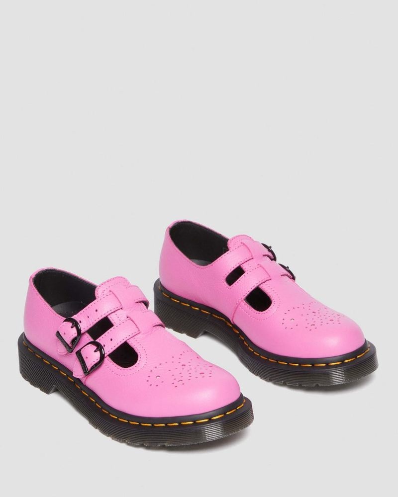 Zapatos Dr Martens 8065 Virginia Cuero Mary Jane Shoes (Virginia) Rosas | MB19-A1ED