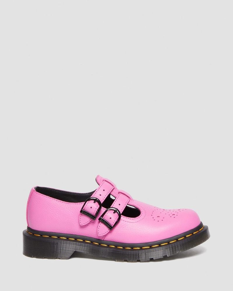 Zapatos Dr Martens 8065 Virginia Cuero Mary Jane Shoes (Virginia) Rosas | MB19-A1ED