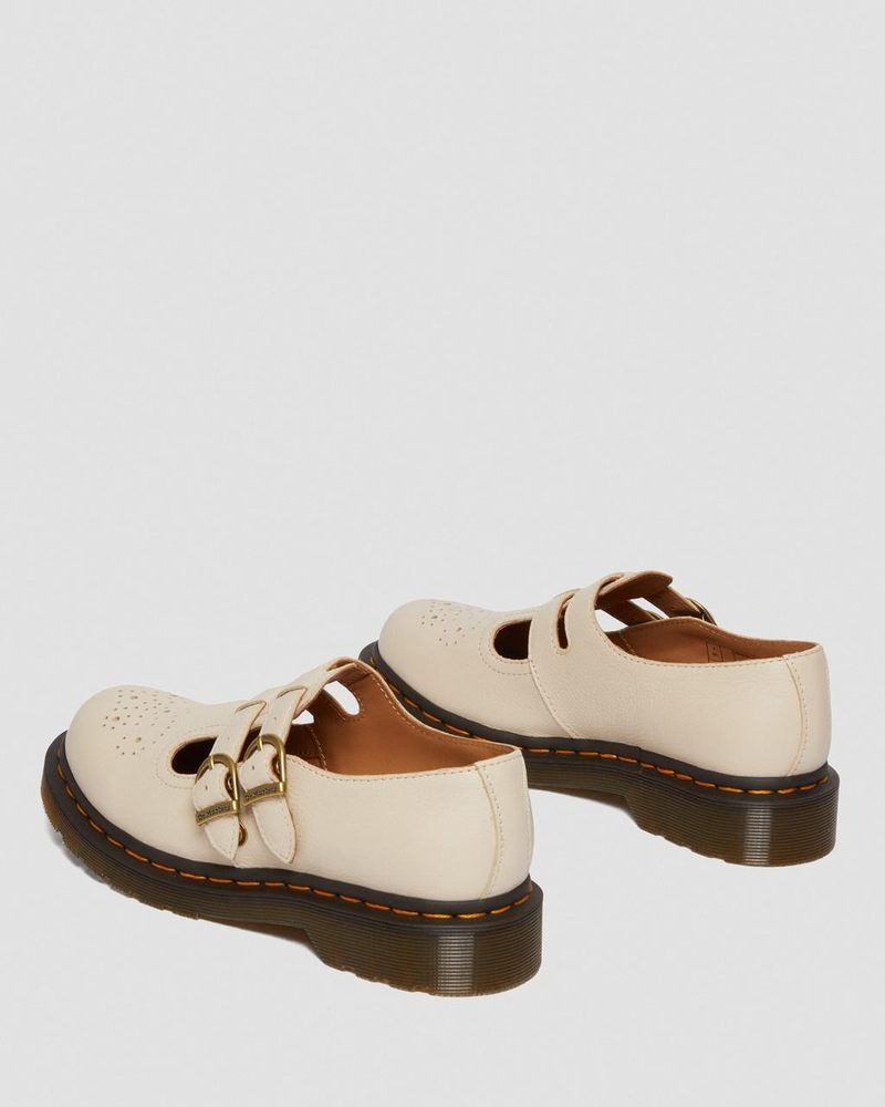 Zapatos Dr Martens 8065 Virginia Cuero Mary Jane Shoes (Virginia) Beige | EU27-S4PY