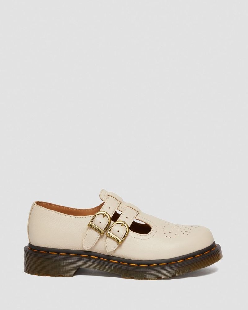 Zapatos Dr Martens 8065 Virginia Cuero Mary Jane Shoes (Virginia) Beige | EU27-S4PY