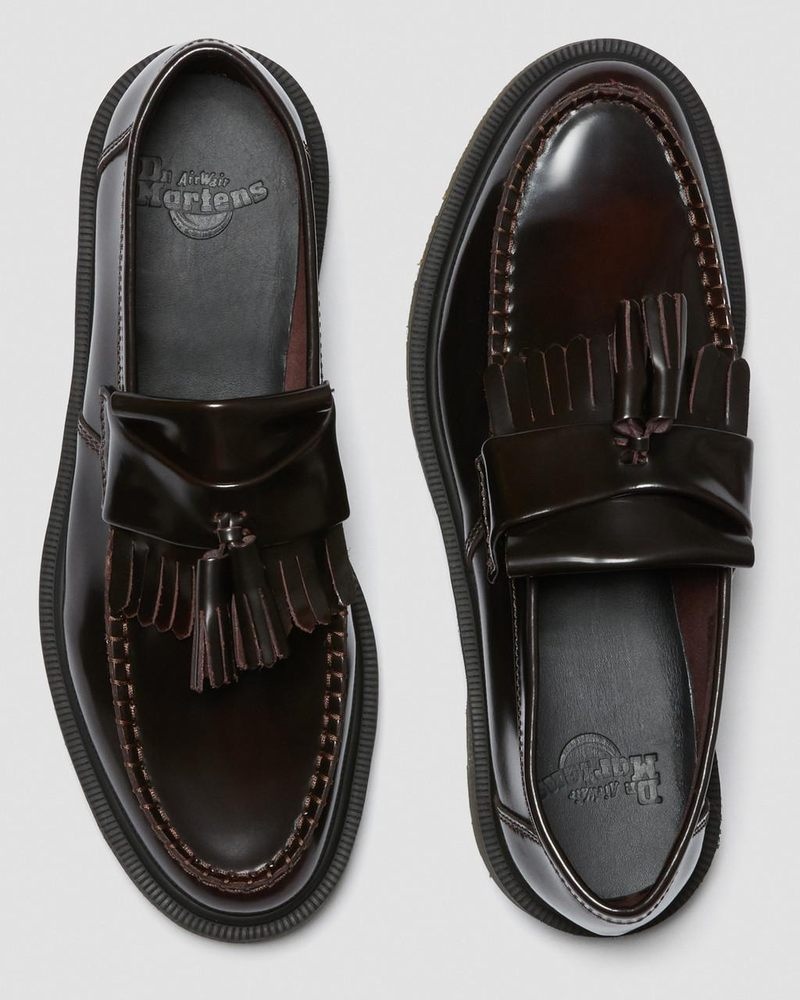 Zapatos Dr Martens Adrian Arcadia Cuero Tassel Loafers (Arcadia) Rojas | ZW88-R7PN