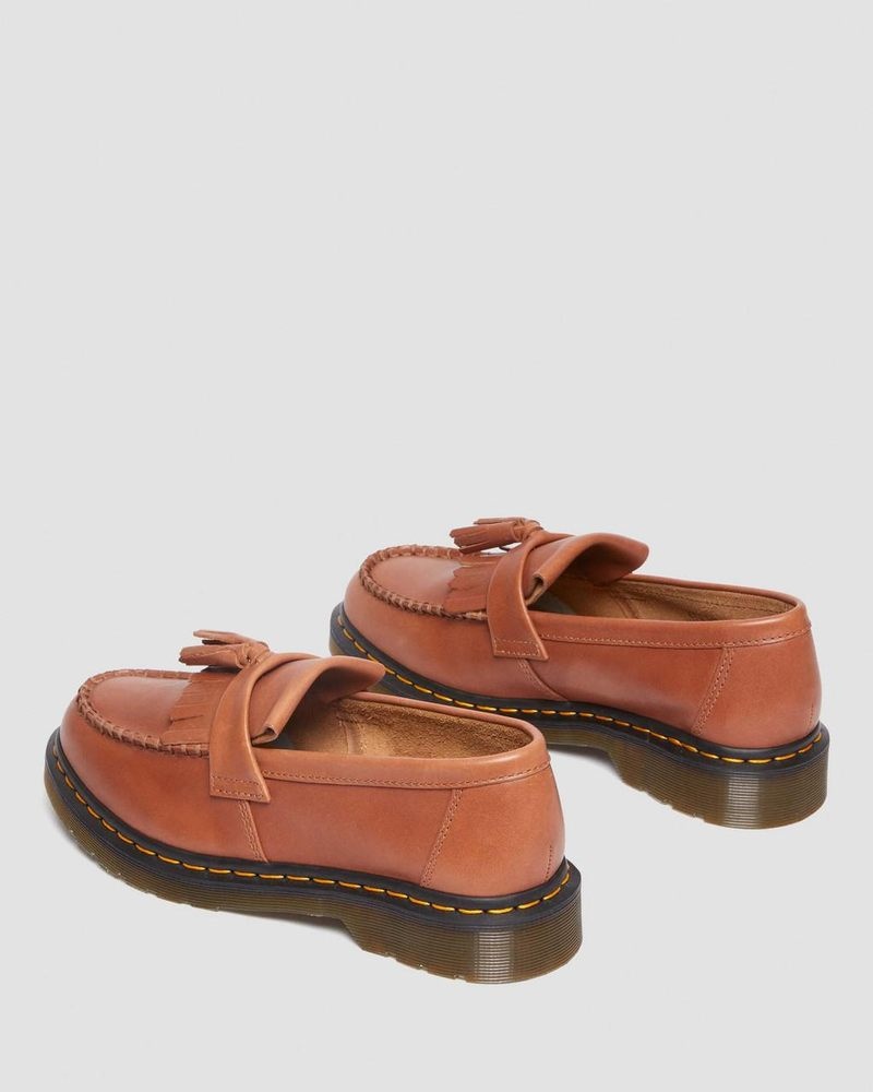 Zapatos Dr Martens Adrian Carrara Cuero Tassel Loafers (Carrara) Saddle Tan | YI51-A3BV