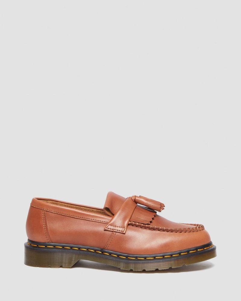 Zapatos Dr Martens Adrian Carrara Cuero Tassel Loafers (Carrara) Saddle Tan | YI51-A3BV