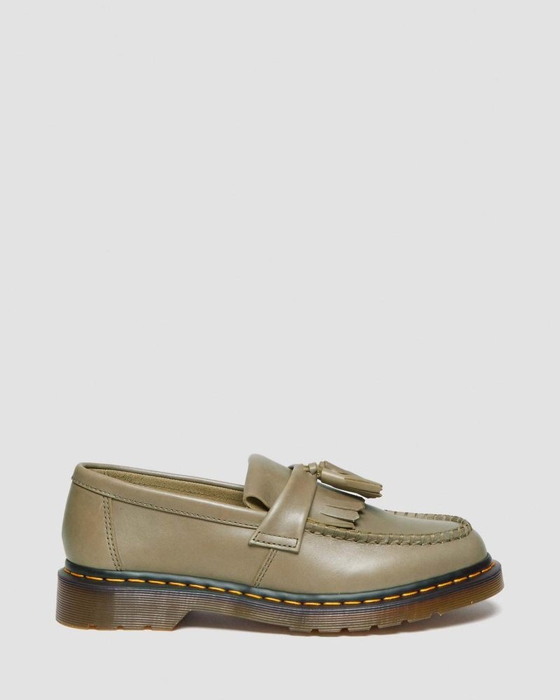 Zapatos Dr Martens Adrian Carrara Cuero Tassel Loafers (Carrara) Verde Oliva | WL75-M7IB