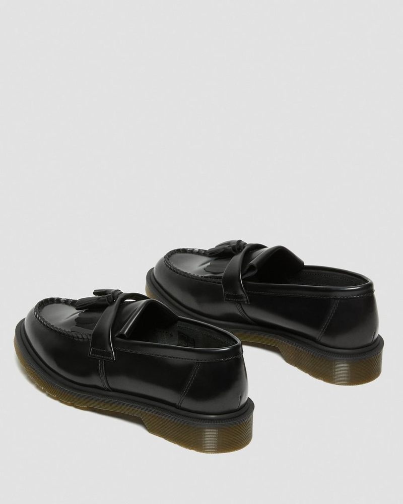 Zapatos Dr Martens Adrian Smooth Cuero Tassel Loafers (Polished Smooth) Negras | IP13-H4OJ