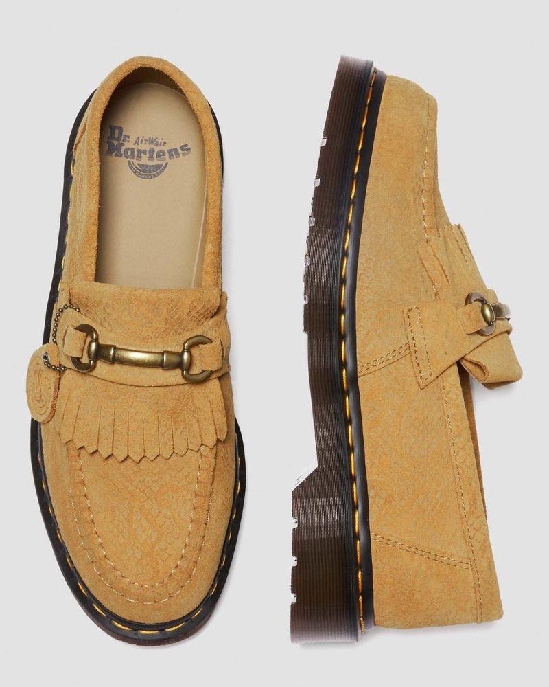 Zapatos Dr Martens Adrian Snaffle Repello Emboss Gamuza Kiltie Loafers (Repello Calf Gamuza Python Emboss) Autumn Spice | AL74-R7LE