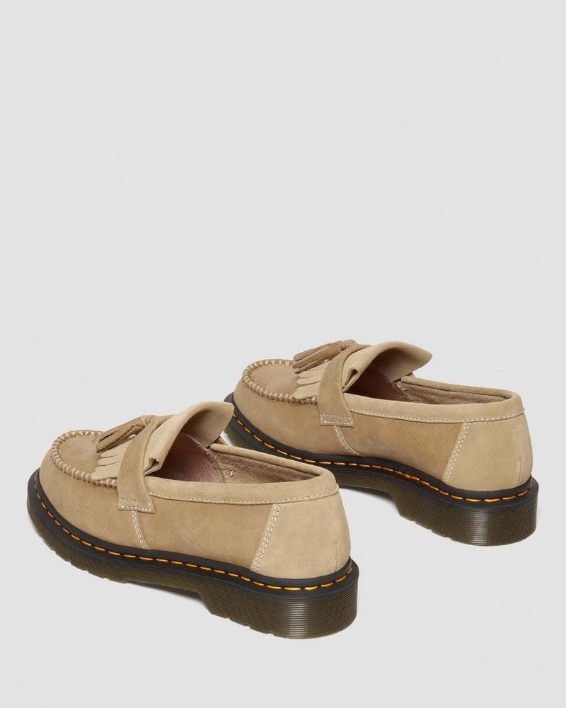 Zapatos Dr Martens Adrian Tumbled Nubuck Cuero Tassel Loafers (Tumbled Nubuck) Savannah Tan | BV05-Y7IL