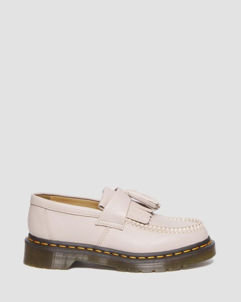 Zapatos Dr Martens Adrian - Virginia Cuero Tassel Loafers (Virginia) Vintage Taupe | NE83-F6KH