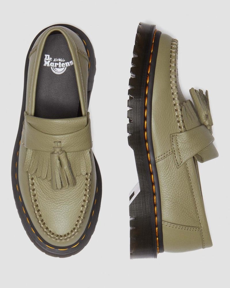 Zapatos Dr Martens Adrian - Virginia Cuero Tassel Loafers (Virginia) Verde Oliva | PE12-H1NE