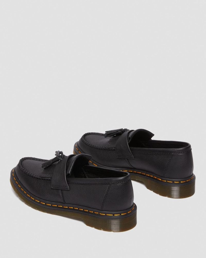 Zapatos Dr Martens Adrian - Virginia Cuero Tassel Loafers (Virginia) Negras | BR33-H2PT