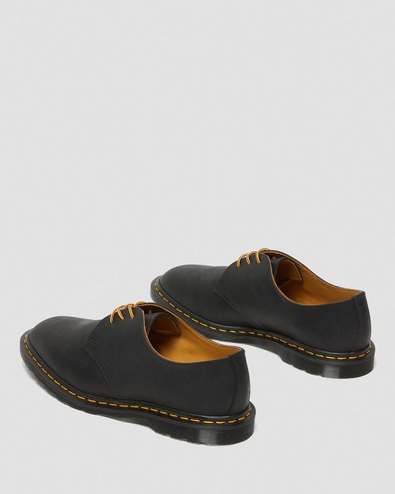 Zapatos Dr Martens Archie II JJJJound Wyoming Cuero Encaje Up Shoes (Wyoming) Negras | KN28-L1OV