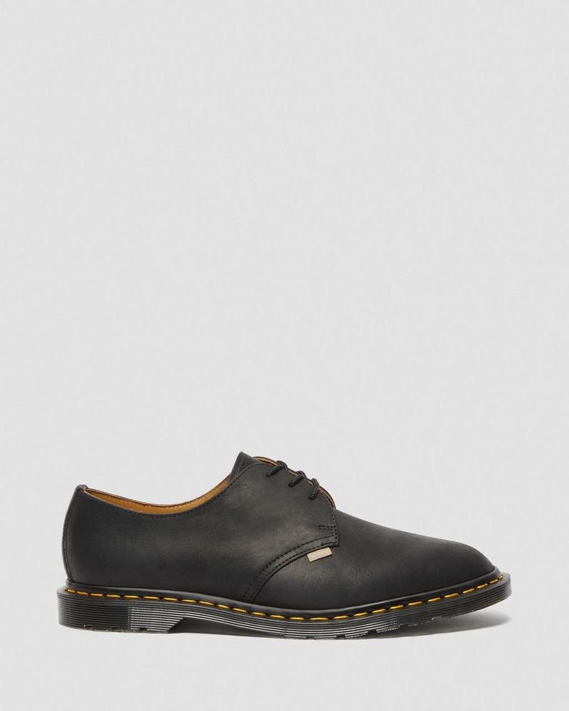 Zapatos Dr Martens Archie II JJJJound Wyoming Cuero Encaje Up Shoes (Wyoming) Negras | KN28-L1OV