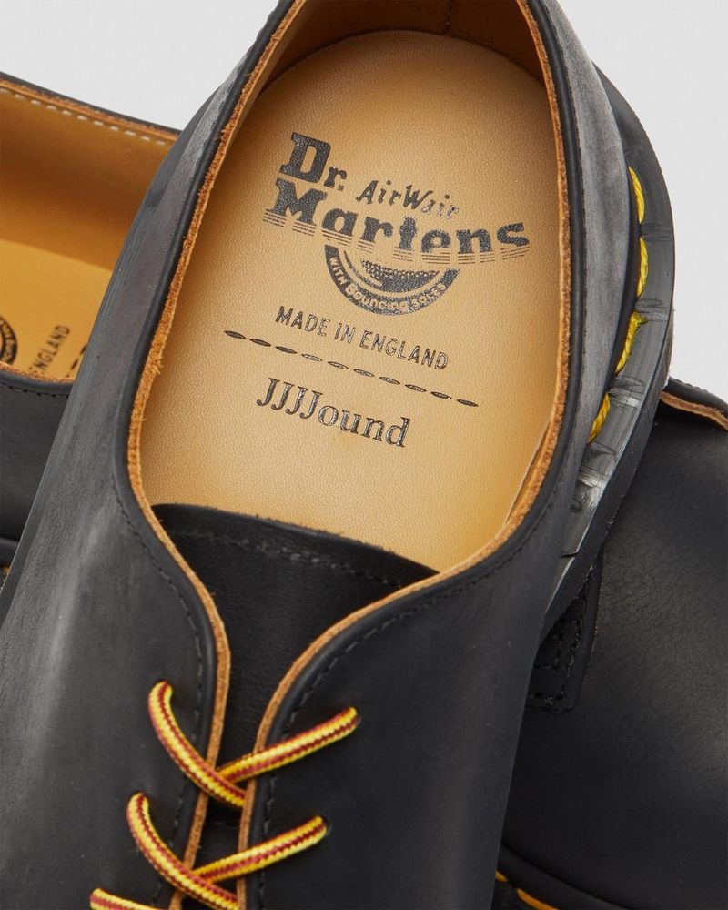 Zapatos Dr Martens Archie II JJJJound Wyoming Cuero Encaje Up Shoes (Wyoming) Negras | KN28-L1OV