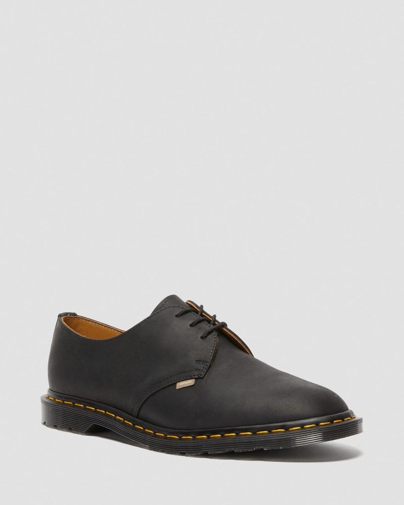 Zapatos Dr Martens Archie II JJJJound Wyoming Cuero Encaje Up Shoes (Wyoming) Negras | YQ23-P0FX