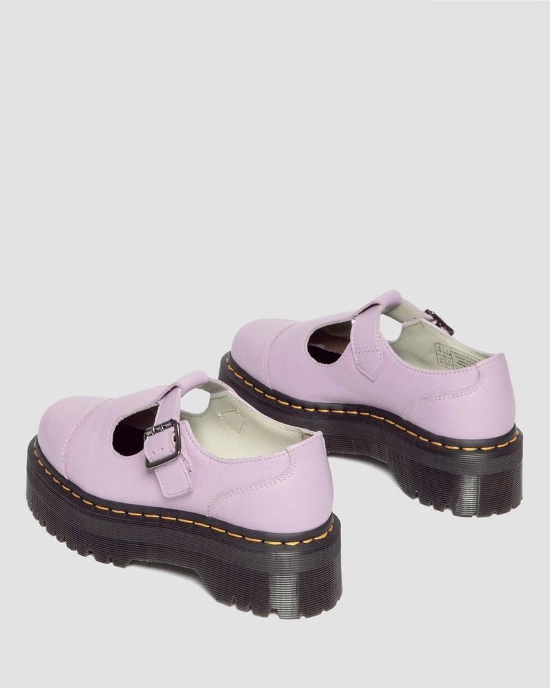 Zapatos Dr Martens Bethan Pisa Cuero Plataforma Mary Jane Shoes (Pisa) Lilac | KM21-D3QH