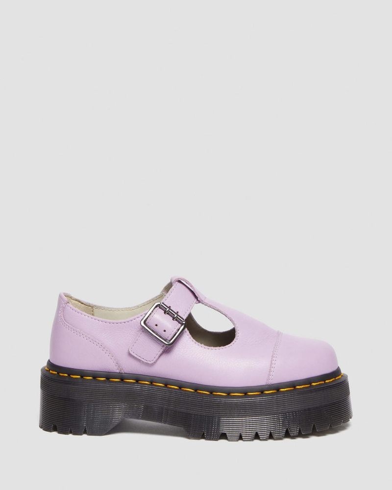 Zapatos Dr Martens Bethan Pisa Cuero Plataforma Mary Jane Shoes (Pisa) Lilac | KM21-D3QH