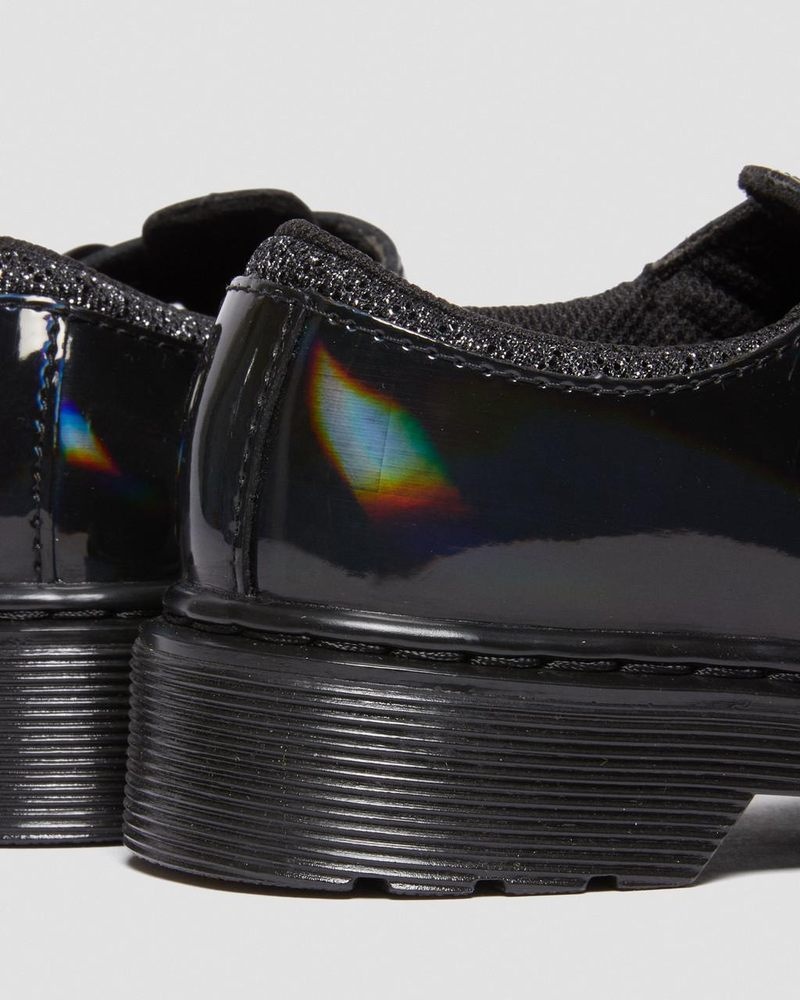 Zapatos Dr Martens Junior 8065 Rainbow Charol Cuero Mary Jane Shoes (Rainbow Charol) Negras | RS65-X4VO