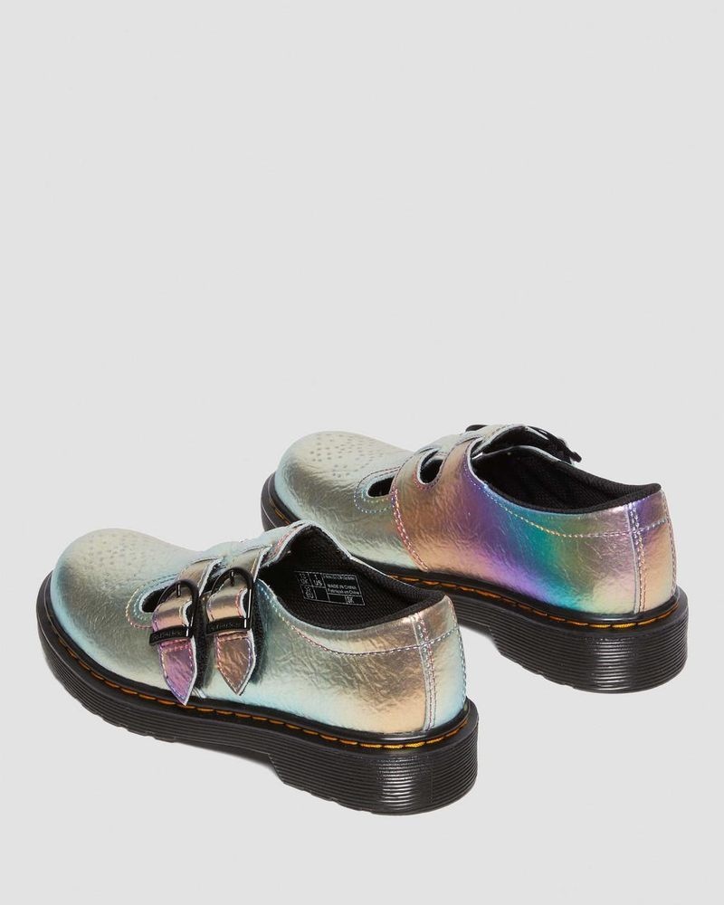 Zapatos Dr Martens Junior 8065 Rainbow Crinkle Cuero Mary Jane Shoes (Rainbow Crinkle) Multi | XS58-A4YQ