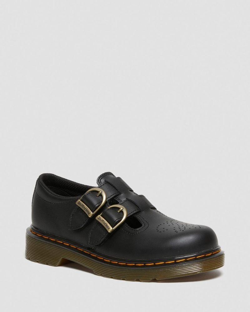 Zapatos Dr Martens Junior 8065 Softy T Cuero Mary Jane Shoes (Softy T) Negras | HZ14-D9CO